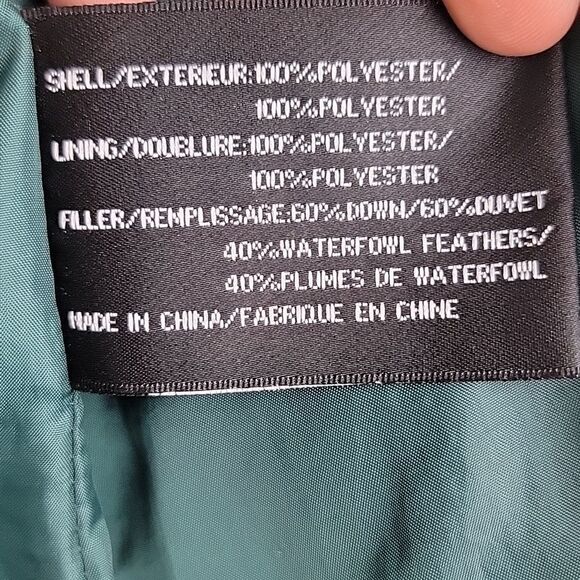 ‎DKNY Down Puffer Winter Coat Women's Small Green - Picture 9 of 10